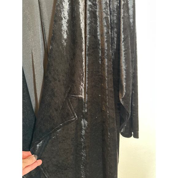 Lacy After Noon Velvet Cardigan L Black Cameo Whimsigoth Fairy Grunge Boho - Picture 5 of 16